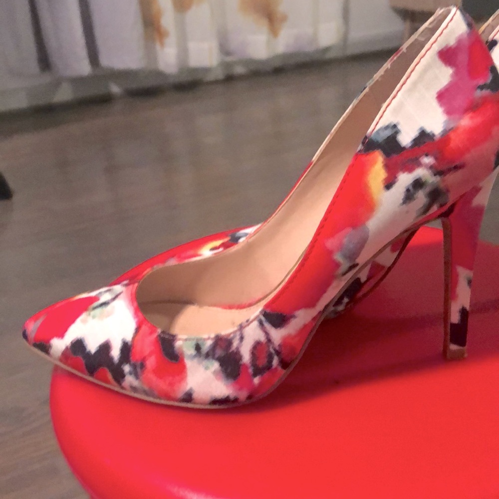 Colorful dressy shoes,never used outside,size 8